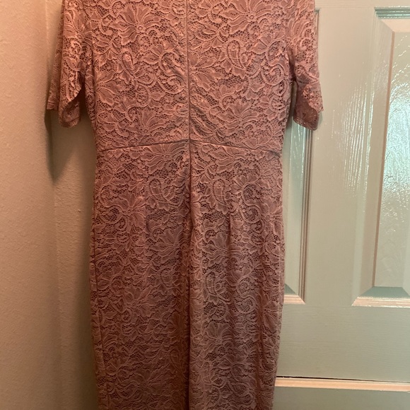Pink Lace Midi Dress - Picture 2 of 2